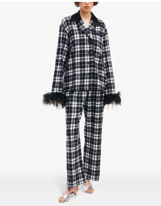 Checked Flannel Pajama Set