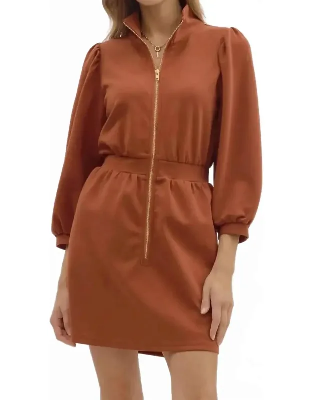 Puff Sleeve Mini Dress