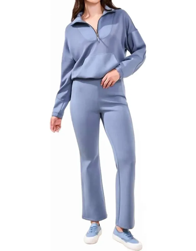 Fancy Rib Pull-on Flare Pants