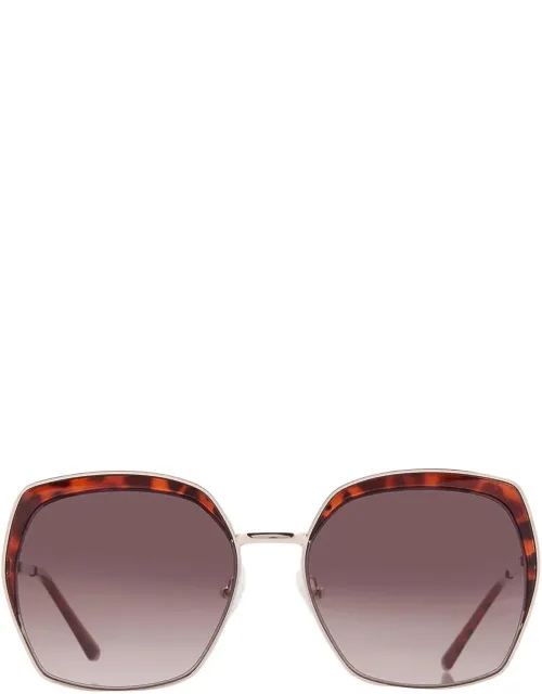 Brown Gradient Butterfly Sunglasses
