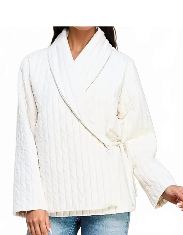 Ophelia Quilted Wrap Tie Jacket