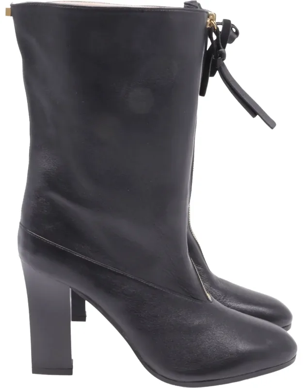 Jett Front-zipped Mid-calf Boots