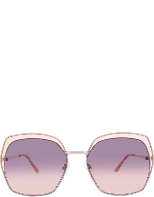 Brown Gradient Butterfly Sunglasses