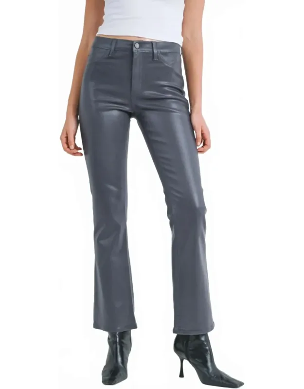 Mid Rise Coated Bootcut Jeans