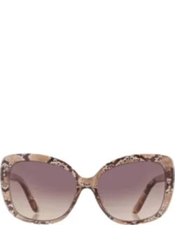 Brown Gradient Butterfly Sunglasses Gf0383 45f