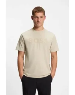 Tonal-logo T-shirt In Stretch Cotton