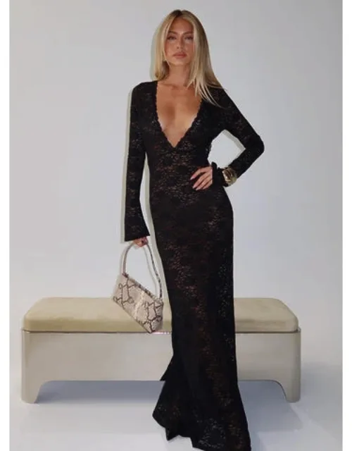 Delwyn Lace Backless Maxi Dress