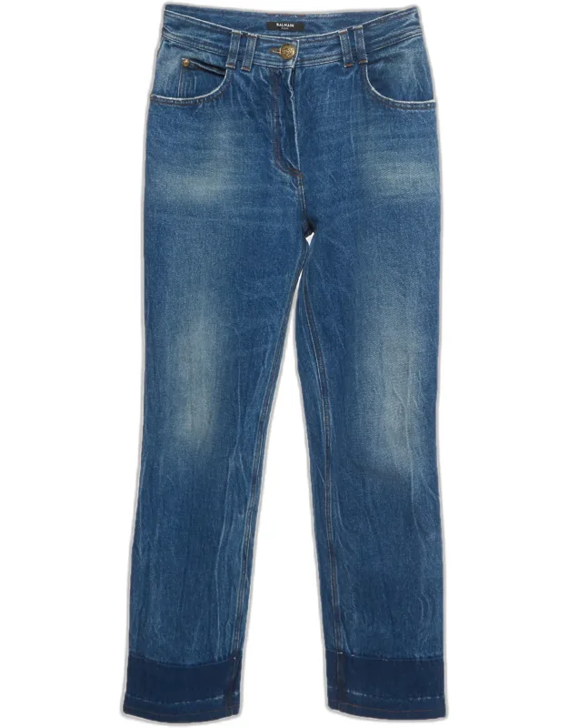 Denim Straight Fit Jeans S/waist 27"