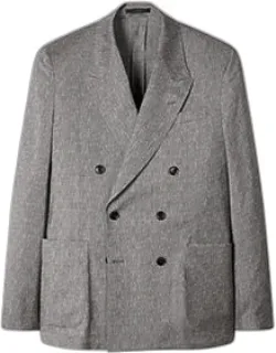 Wool Jacquard Double-breasted Blazer