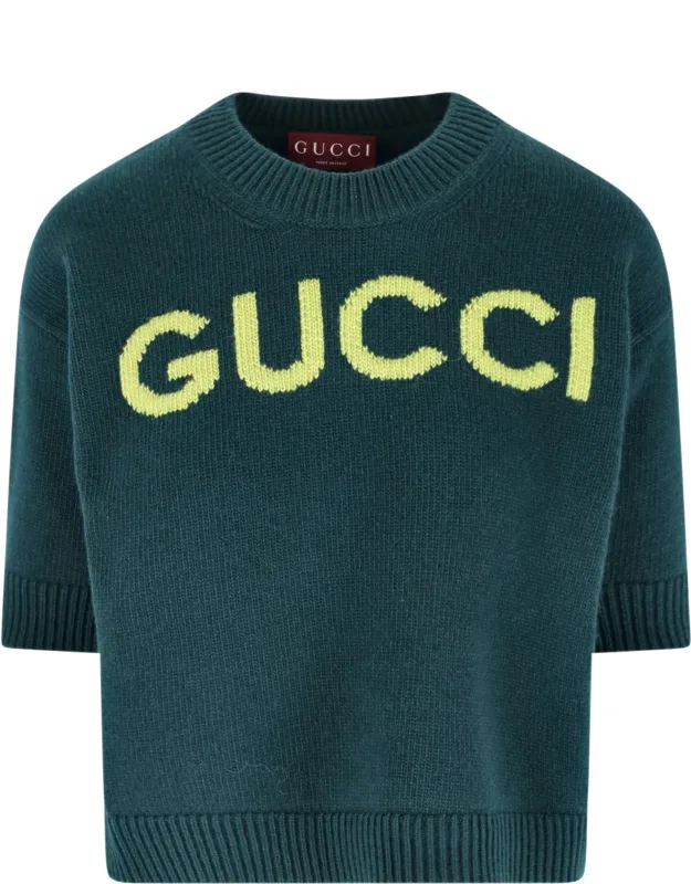 Logo Sweater With Knit And Ribbed Trim