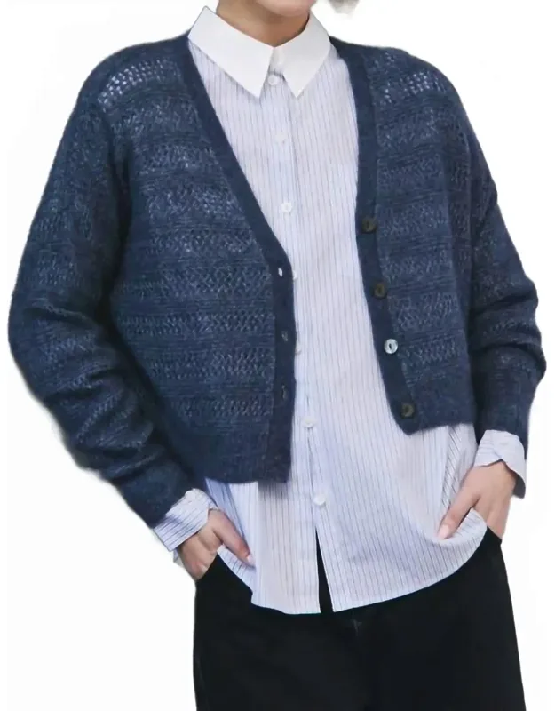 Fancy Stitch V-neck Cardigans
