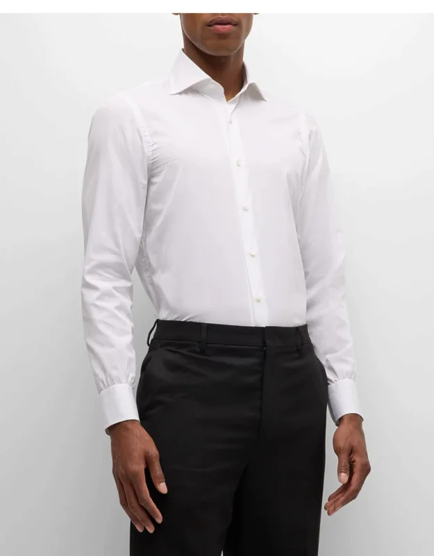 Solid Cotton Sport Shirt