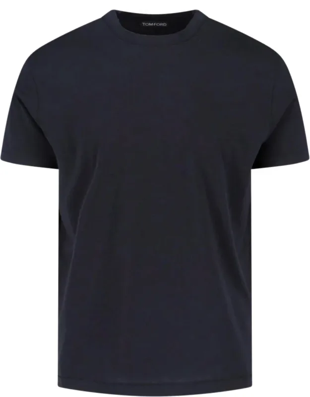 Crew-neck T-shirt In Cotton And Lyocell Blend