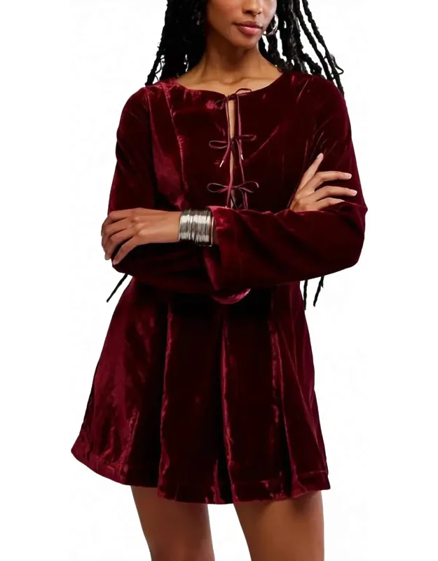 Linney Velvet Mini Dress