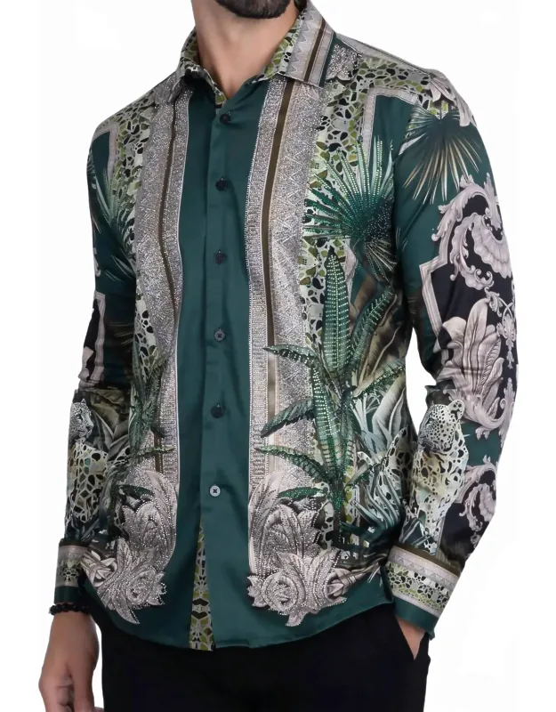 Rage Look Rhinestone Long Sleeve Shirt