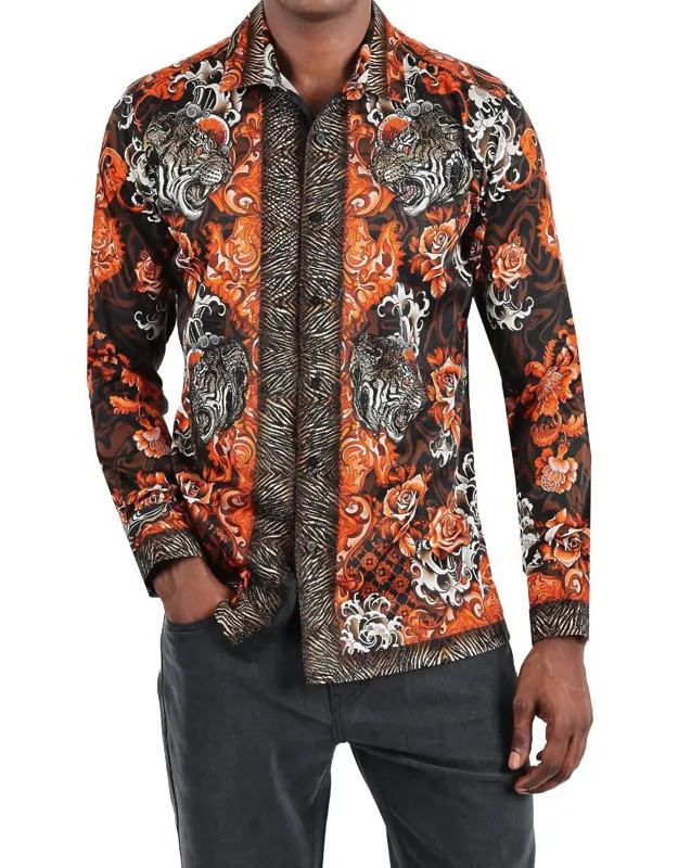 Westerly Tiger Rhinestone Long Sleeve Shirt