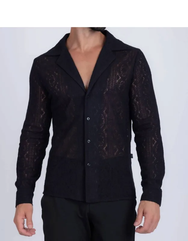 Embroidered Long Sleeve Shirt