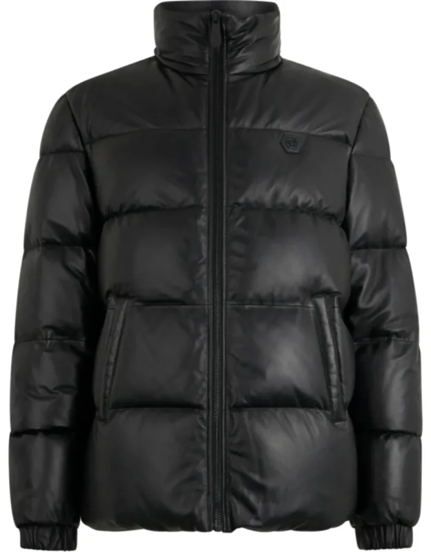 Leather Puffer Jacket