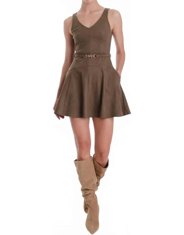 Suede Mini Dress