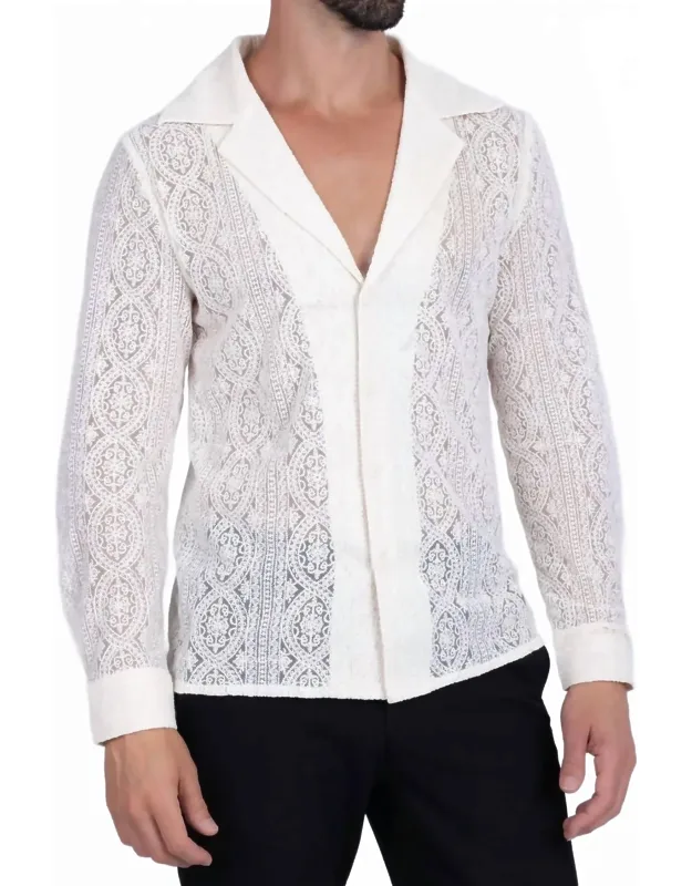 Embroidered Long Sleeve Shirt