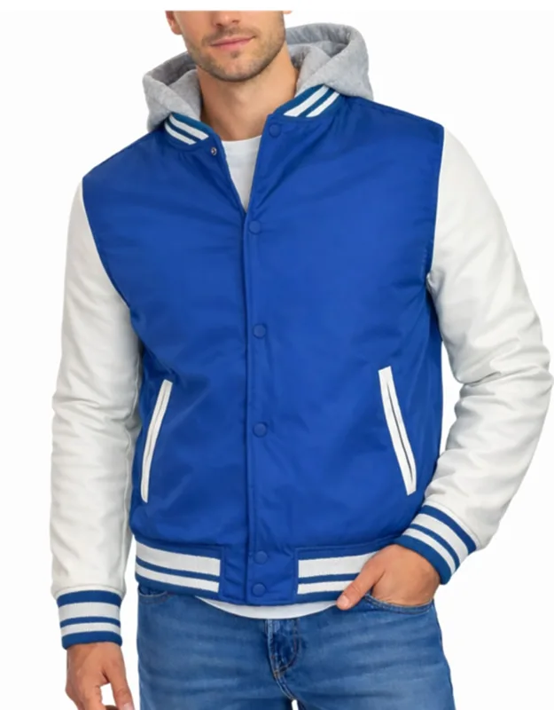 Hooded Varsity Jacket W/ Detachable Hood