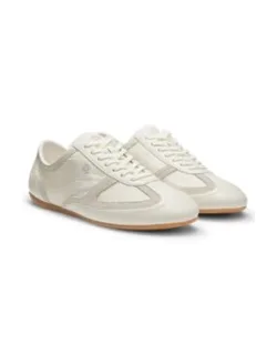 Low-top Trainers With Suede And Leather
