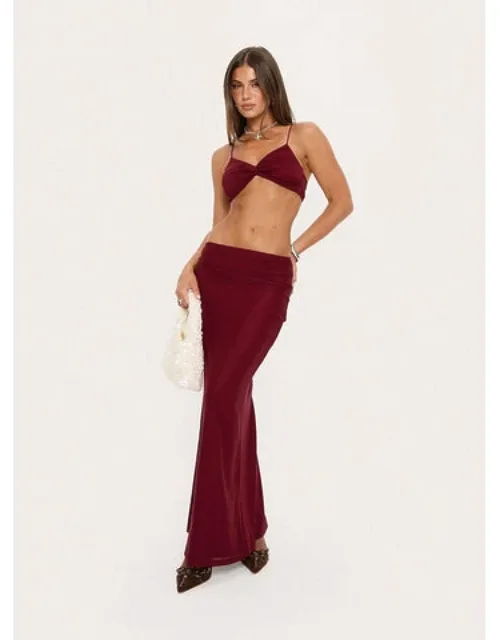 Ruched Maxi Skirt