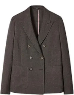 Wool Houndstooth Jacket