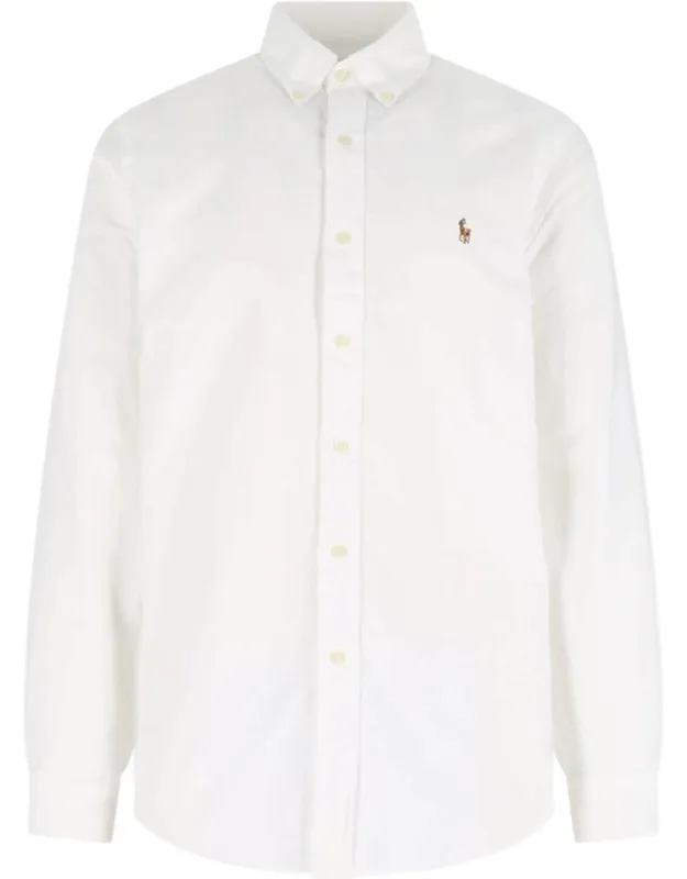 Logo Shirt With Button-down Collar And Button Closure