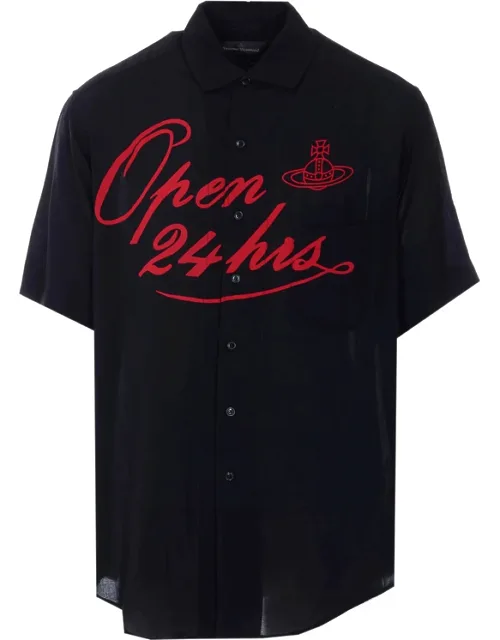 Print Short Bowling Shirt