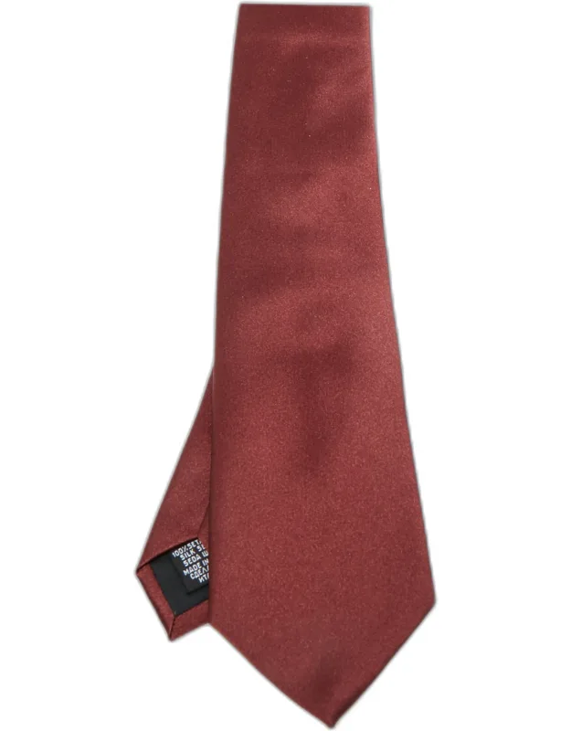 Red Satin Silk Tie