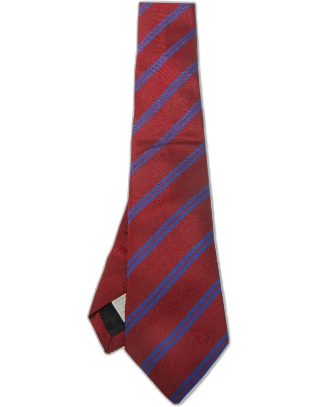 Diagonal Striped Silk Skinny Tie