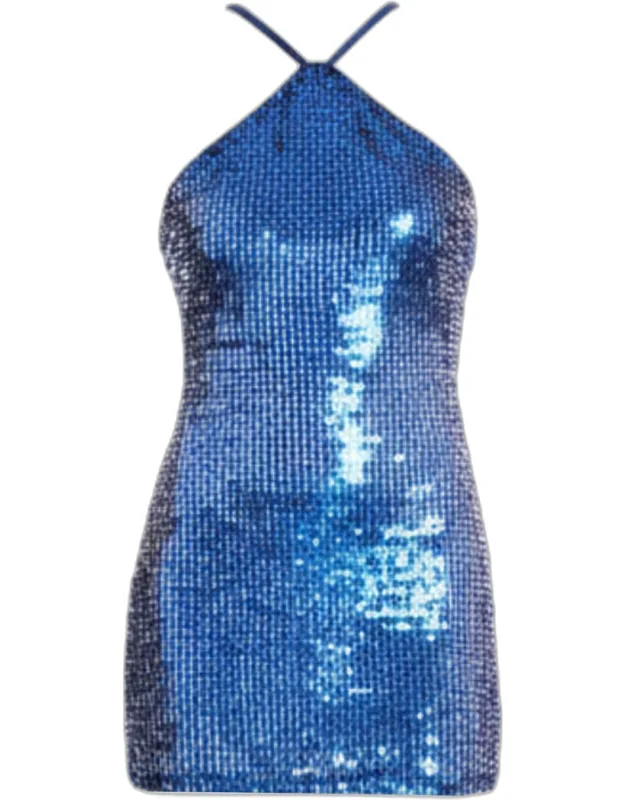 Suri Bodycon Sequin Halter Mini Dress