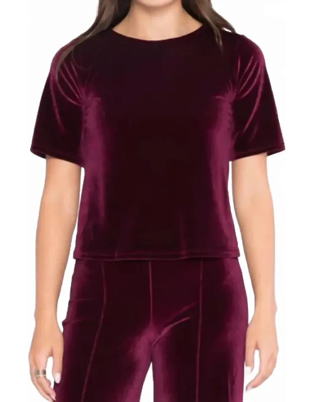 Velvet Extended Short Sleeve Top