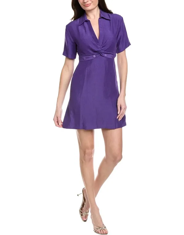 Linen-blend Mini Dress