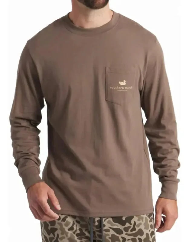 Vintage Duck Decoy Camo Long Sleeve Tee