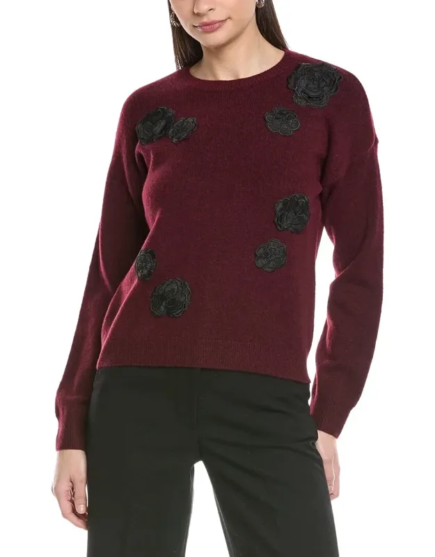 Flower Applique Sweater
