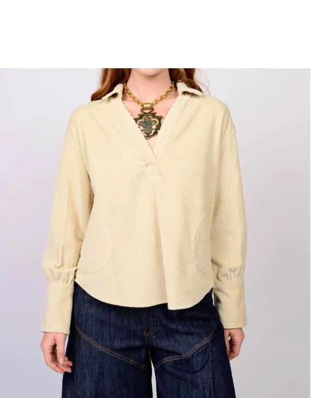 Corduroy Popover Top