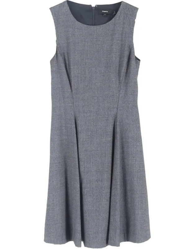 Tweed Sleeveless Mini Flared Dress