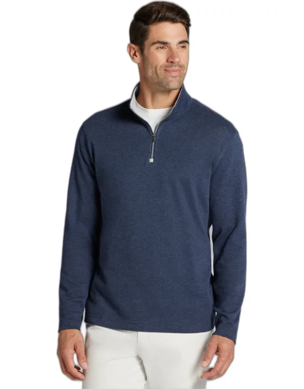 Tailored Fit Double Face 1/4 Zip Pullover