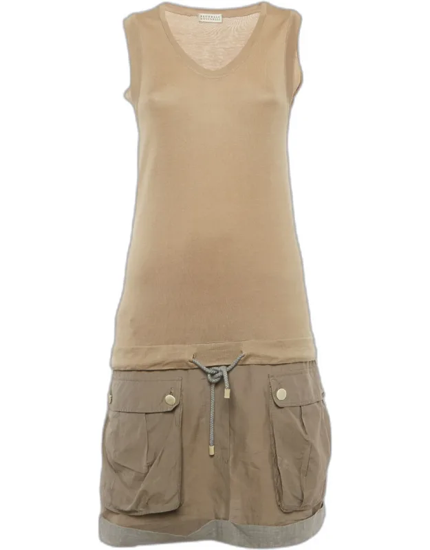 Cotton Knit Sleeveless Short Dress