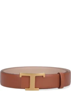 't Timeless' Reversible Belt With Gold Metal Logo Buckle