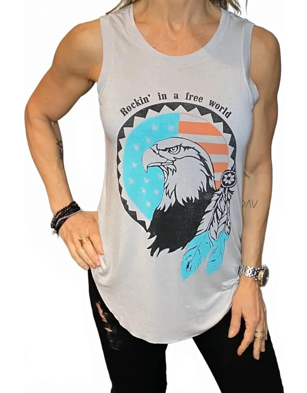 Rockin' In A Free World Traphic Tank Top