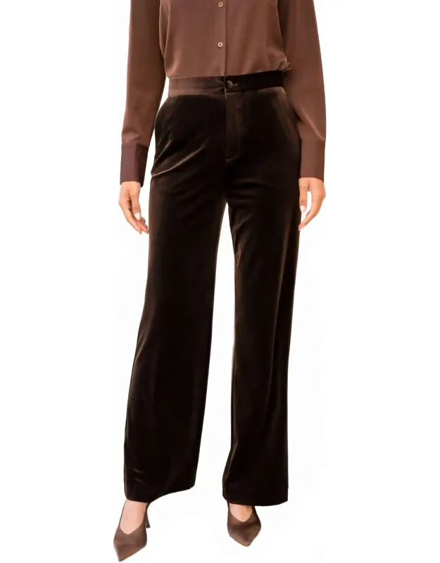 Straight Cut Velvet Pants