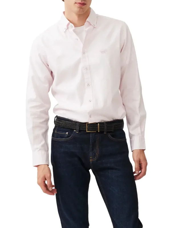 Check Oxford Sports Fit Shirt - Soft Long-staple Cotton, Spread Button-down Collar
