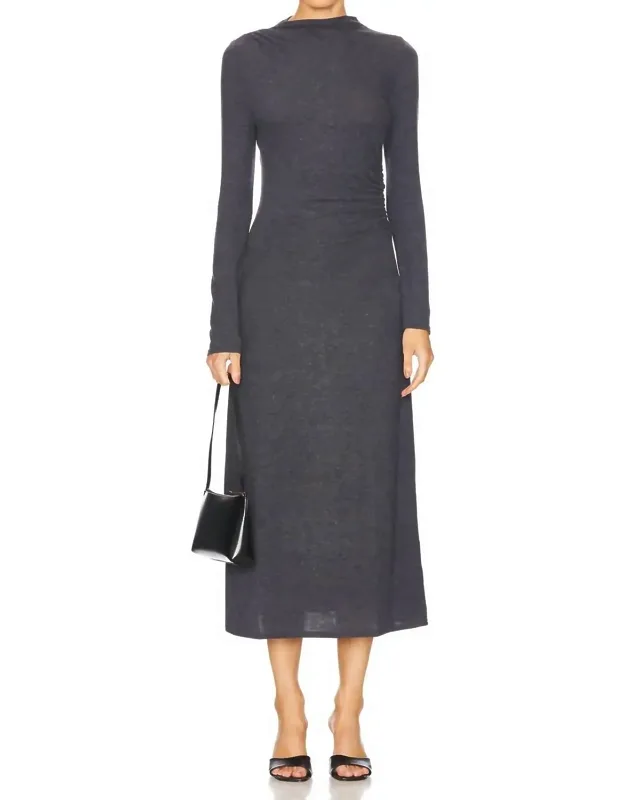 High Neck Midi Dress