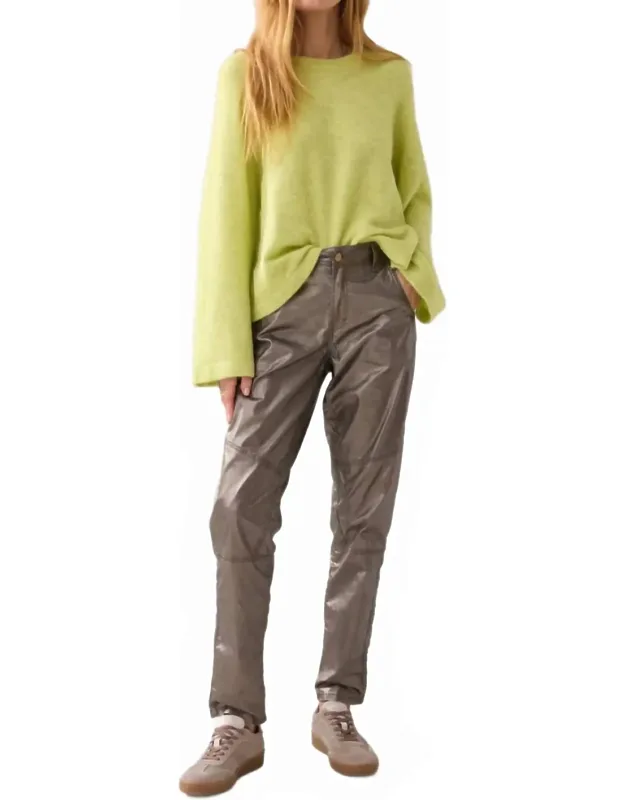 Tapered Metallic Pants