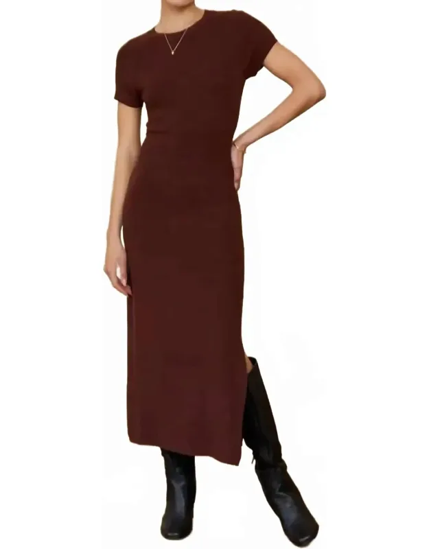 Back Tie Sweater Midi Dress
