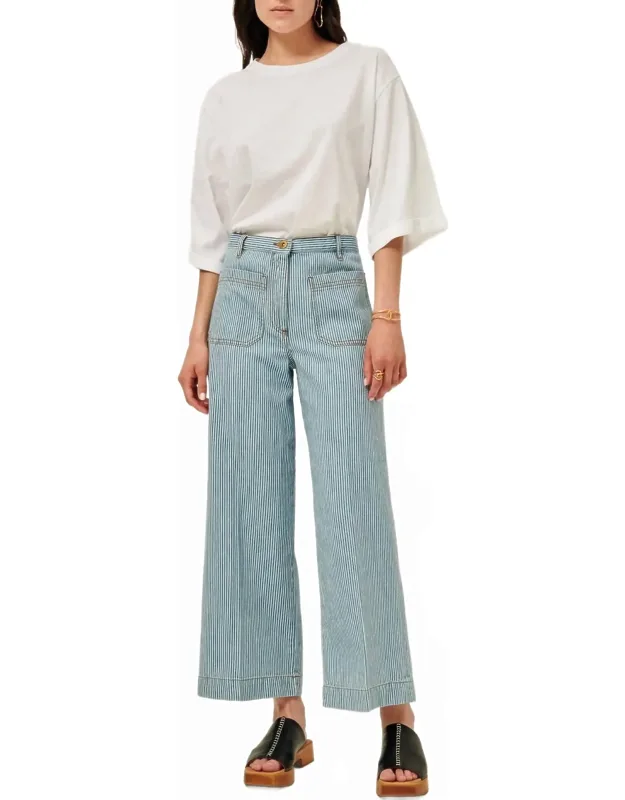 Straight-leg Pleated Pants