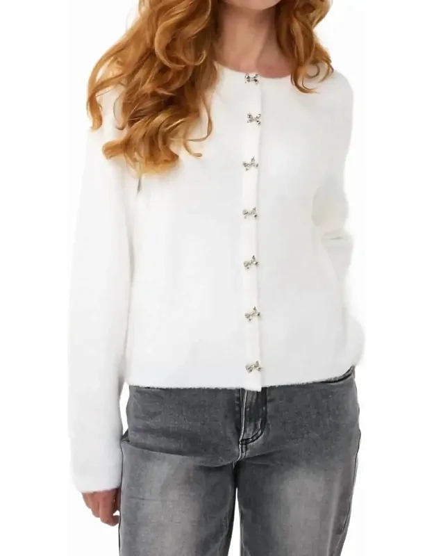 Bow Button Sweater